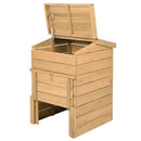 Solid Wood Compost Bin with Lockable Sliding Door and Flip by LJGDeals
