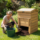 Solid Wood Compost Bin with Lockable Sliding Door and Flip by LJGDeals