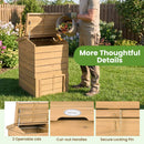 Solid Wood Compost Bin with Lockable Sliding Door and Flip by LJGDeals