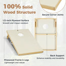 Solid Wood Cornhole Board Set Portable Corn Hole Game Board Includes 8 Bean Bags by DirectDeals