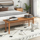 Solid Wood Dining Bench Entryway Bench with Rubber Wood Legs by LJGDeals