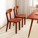 Solid Wood Dining Chair Set of 2 with Curved Backrest and Rubber Wood Frame-Espresso by LJGDeals