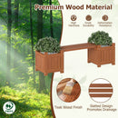 Solid Wood Flower Box Mini Outdoor Planter Boxes with Bench by LJGDeals