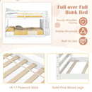 Solid Wood Full Over Full Low Bunk Bed with Storage Stairs by LJGDeals