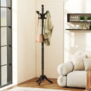 Solid Wood Hall Tree with 11 Hooks and 3 Height Options for Entryway by LJGDeals