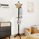 Solid Wood Hall Tree with 11 Hooks and 3 Height Options for Entryway by LJGDeals
