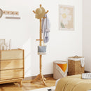 Solid Wood Hall Tree with 11 Hooks and 3 Height Options for Entryway