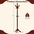 Solid Wood Hall Tree with 11 Hooks and 3 Height Options for Entryway by LJGDeals