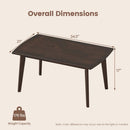 Solid Wood Modern Coffee Table with Tapered Legs by DirectDeals