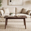 Solid Wood Modern Coffee Table with Tapered Legs by LJGDeals