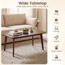 Solid Wood Modern Coffee Table with Tapered Legs by LJGDeals