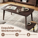 Solid Wood Modern Coffee Table with Tapered Legs by LJGDeals