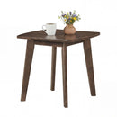Solid Wood Side Table Square End Table with Thickened Top and Curved Edge by LJGDeals