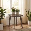 Solid Wood Side Table Square End Table with Thickened Top and Curved Edge by DirectDeals