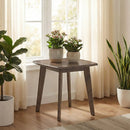 Solid Wood Side Table Square End Table with Thickened Top and Curved Edge by LJGDeals