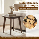 Solid Wood Side Table Square End Table with Thickened Top and Curved Edge by LJGDeals