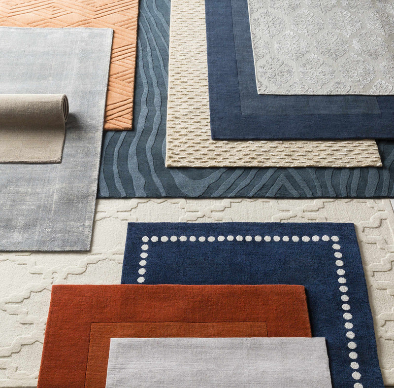 Brockton Solid Gray Wool Rug