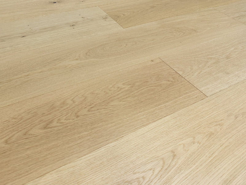 Sonder Wirebrushed Engineered Hardwood 9.5"x0.625" Montauk Beige product angle shot