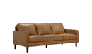 Soria Saddle Brown Top-Grain Leather Sofa by Ornate Furniture