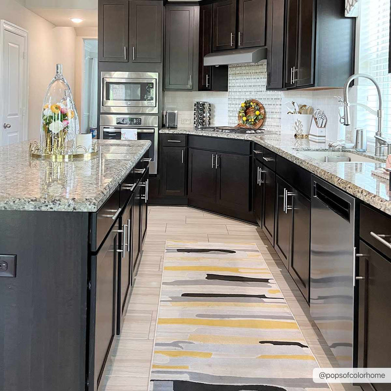 Southfields Mustard Modern Rug