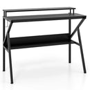 Space Saving Computer Desk with Monitor Stand and Extra Storage Shelf for Work Study by LJGDeals
