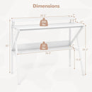 Space Saving Computer Desk with Monitor Stand and Extra Storage Shelf for Work Study by LJGDeals