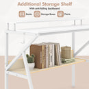 Space Saving Computer Desk with Monitor Stand and Extra Storage Shelf for Work Study by LJGDeals