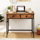 Space Saving Home Office Desk with 2 Fabric Drawers and 4 Hanging Hooks by LJGDeals