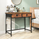 Space Saving Home Office Desk with 2 Fabric Drawers and 4 Hanging Hooks by LJGDeals