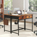 Space Saving Home Office Desk with 2 Fabric Drawers and 4 Hanging Hooks by LJGDeals