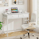Space Saving Home Office Desk with 2 Fabric Drawers and 4 Hanging Hooks by LJGDeals