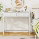 Space Saving Home Office Desk with 2 Fabric Drawers and 4 Hanging Hooks by LJGDeals