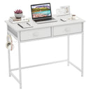 Space Saving Home Office Desk with 2 Fabric Drawers and 4 Hanging Hooks by LJGDeals