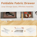 Space Saving Home Office Desk with 2 Fabric Drawers and 4 Hanging Hooks by LJGDeals