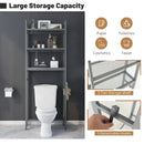 Over-The-Toilet Storage Shelf Space Saving Metal Bathroom Organizer Hooks by LJGDeals