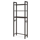 Over-The-Toilet Storage Shelf Space Saving Metal Bathroom Organizer Hooks-Gray by DirectDeals