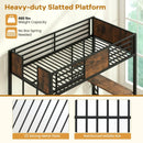 Space-Saving Twin Loft Bed with Safety Guardrail and Ladder-Coffee by LJGDeals