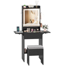 Space-saving Vanity Desk with Mirror and Lights for Bedroom by LJGDeals