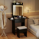 Space-saving Vanity Desk with Mirror and Lights for Bedroom by LJGDeals