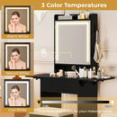 Space-saving Vanity Desk with Mirror and Lights for Bedroom by LJGDeals