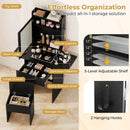 Space-saving Vanity Desk with Mirror and Lights for Bedroom by LJGDeals