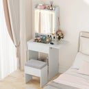 Space-saving Vanity Desk with Mirror and Lights for Bedroom by LJGDeals