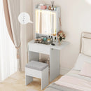 Space-saving Vanity Desk with Mirror and Lights for Bedroom by LJGDeals