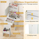 Space-saving Vanity Desk with Mirror and Lights for Bedroom by LJGDeals