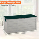 75 Gallon Heavy-Duty Outdoor Deck Box – Waterproof Patio Storage Box with Hinged Lid, Lockable & Easy Assembly by 2Dropme