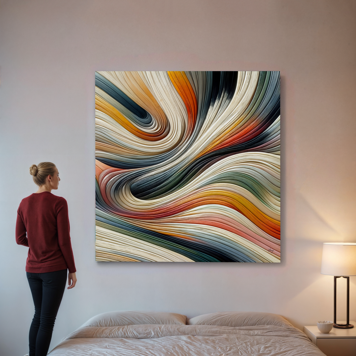 Canvas Print: "Spectral Swirl", dimensions drawing