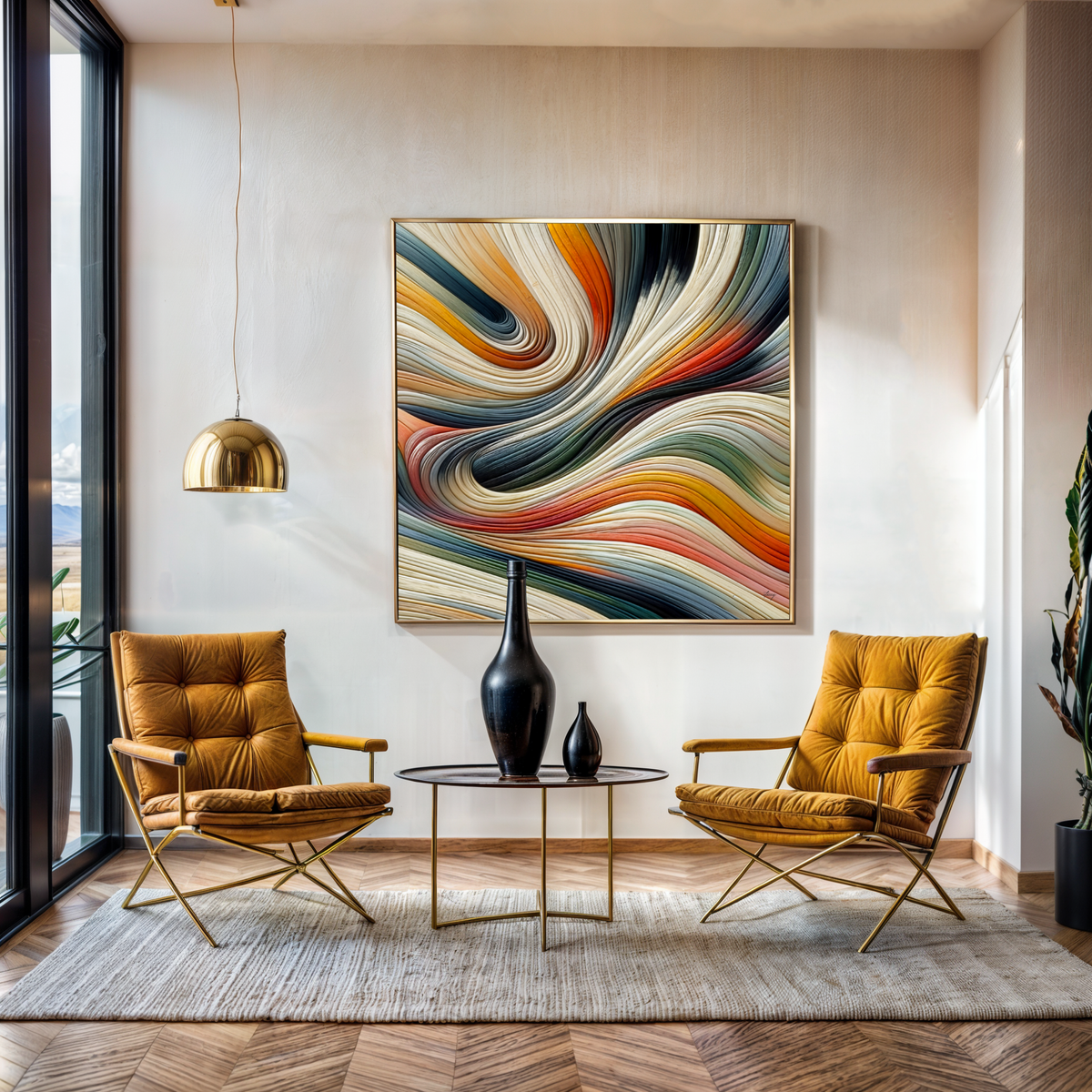 Canvas Print: "Spectral Swirl", dimensions drawing