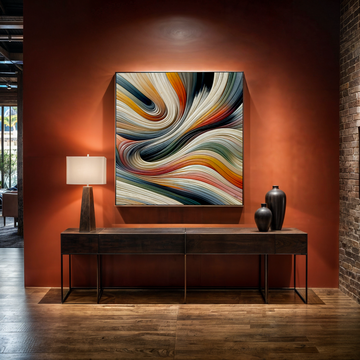 Canvas Print: "Spectral Swirl", dimensions drawing