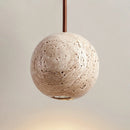 Spherical Cassia Travertine Pendant Light