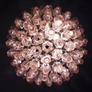 Spherical Poliedri Pink Glass Chandelier